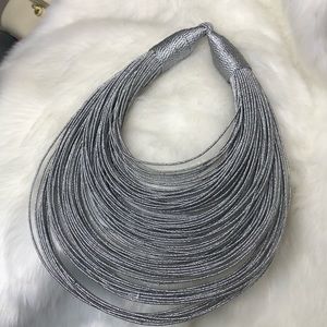 Silver tribal necklace